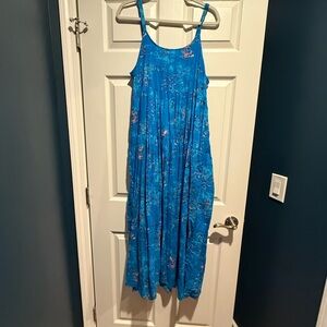 Blue Floral Maxi Dress